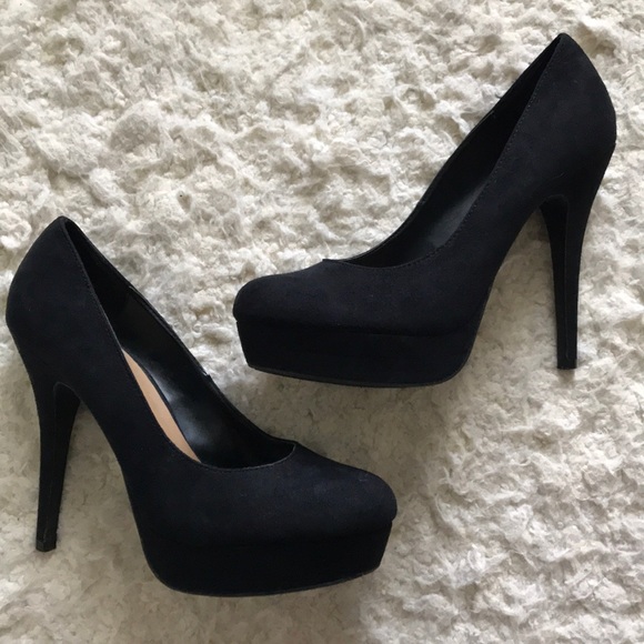 LC Lauren Conrad Johanna Women/'s High Heels Black Platform Stiletto Dress Shoes